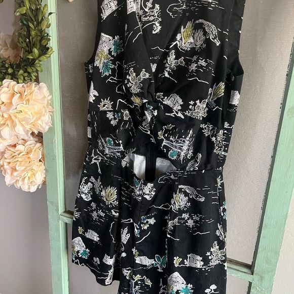 Zara black vacation destination cut out romper size M - Picture 8 of 9